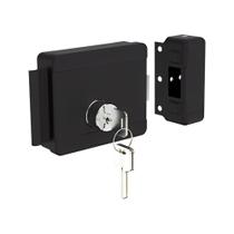 Fechadura Elétrica Soprano 12V Bipartido PY Direito/Esquerdo Preto ROS40