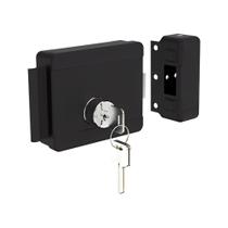 Fechadura Elétrica Soprano 12V Bipartido PY Direito/Esquerdo Preto ROS40