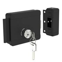 Fechadura Elétrica Soprano 12V Preta com Cilindro Fixo 50mm Fechadura Elétrica Soprano 12V Preta com Cilindro Fixo 50mm