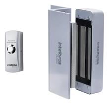 Fechadura Eletroímã Intelbras Magnetica E 1 Botoeira Bt 3000 Prata
