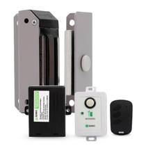 Fechadura Eletroímã M60 Botoeira S/Fio Com Controle Receptor