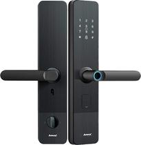 Fechadura Eletrônica Digital Amvox AFC 1000 Desbloqueio por Codigo Aplicativo Cartão Aproximação Biometria Touch Screen
