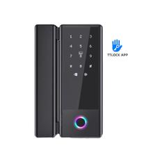 Fechadura Eletrônica Digital Biométrica Beluni Bioglass TTLock Porta de Vidro 473 Fechadura Eletrônica Digital Biométrica Beluni Bioglass TTLock Porta de Vidro 473