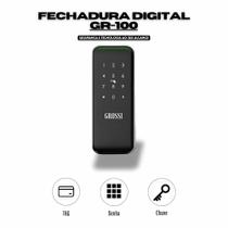 Fechadura eletronica digital grossi gr100 preta sobrepor senha tag