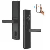 Fechadura Eletronica Digital Wifi Biometria App Cartao Chave Segurança Celular Smartphone Residencial Aviso Sonoro