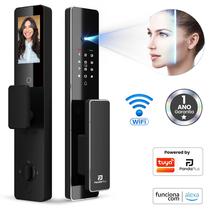 Fechadura Eletrônica Inteligente Reconhecimento Facial Palma Da Mão Alexa App Panda Plus Tuya Smartlife