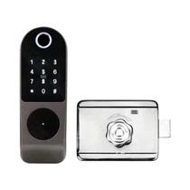 Fechadura Eletrônica Inteligente WiFi Com Controle Remoto Pelo APP Tuya, Bluetooth, Impressão