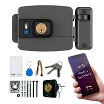 Fechadura Eletrônica Portão HDL Com Tag RFID App Bluetooth Cilindro Ajustável 31-87mm
