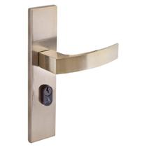 Fechadura Entrada Espelho S40 Latonado Quadratta Curva Aliança