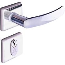fechadura entrada quadratta premium 40mm roseta inox alianca