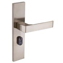 Fechadura Entrada Reta Espelho S40 Latonado Quadratta Aliança