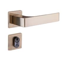 Fechadura Entrada Reta Roseta S40 Latonado Quadratta Aliança