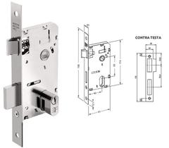 Fechadura Externa 3f Porta Residencial 718/112 Espelho Cr