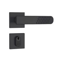 Fechadura Externa 803/21 Roseta Quadrada Preto Fosco Stam