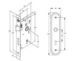Fechadura Externa com Maçaneta de Alavanca 1801/21 Espelho Inox - Stam