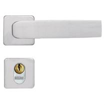 Fechadura Externa Espelho Aço 40mm MGM Torino Roseta Rosa Fechadura Externa Espelho Aço 40mm MGM Torino Roseta Rosa
