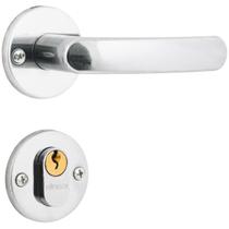 Fechadura Externa Inox Polido Cromada Redonda 2600/11-IP Premium ALIANÇA