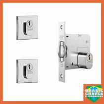 Fechadura Externa Pivotante 1005 Roseta Quadrada Cromada 45mm STAM Fechadura Externa Pivotante 1005 Roseta Quadrada Cromada 45mm STAM