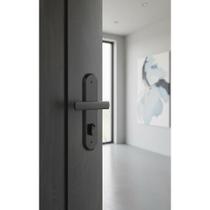 Fechadura Externa Preto Fosco Cilindro Segurança Média 40mm