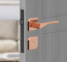 Fechadura externa roseta design zamac rose Fechadura externa roseta design zamac rose