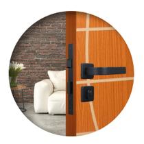 Fechadura Externa Roseta Módena Preto Fosco MGM 40mm Fechadura Externa Roseta Módena Preto Fosco MGM 40mm