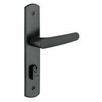 Fechadura Externa Soprano Ipanema com Espelho, Metalix Preto - IPANEMA-4053-PY-E27