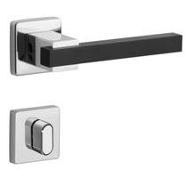 Fechadura Future Dudu Banheiro 55mm Cromada e Preta Lockwell Fechadura Future Dudu Banheiro 55mm Cromada e Preta Lockwell