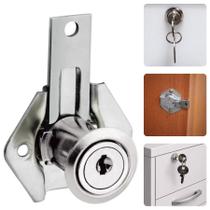 Fechadura Gaveta Móveis Tambor Curto Cilindro 22mm Lingueta Longa Com 2 Chaves Segurança Stam