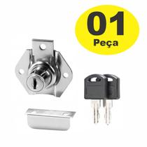 Fechadura Gaveta Porta Armários Móveis 22mm Com Chaves - P&J