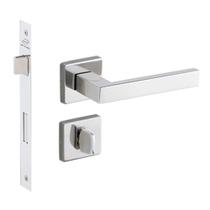 Fechadura Hato 2 Quadrada Banheiro Inox Polido CReto Fechadura Hato 2 Quadrada Banheiro Inox Polido CReto