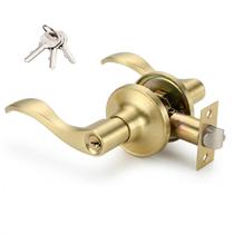 Fechadura HENYIN 805-G-L dourada para porta esquerda com maçaneta e chave Fechadura HENYIN 805-G-L dourada para porta esquerda com maçaneta e chave