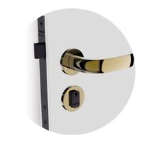 Fechadura Icaro Externa Roseta Redonda Antique Brass 40mm Ros22 (40x53 Reta) Soprano