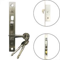 Fechadura Inox Correr Tetra Gold 731Lg Cilindro Cruz Preto