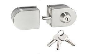 Fechadura Inox Para Vidro/vidro De Pressão Pivotante Vv 056