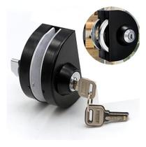 Fechadura Inox Pressão 98-1 Preta Vidro/Alvenaria Redonda Fechadura Inox Pressão 98-1 Preta Vidro/Alvenaria Redonda