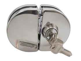 Fechadura Inox Pressao Porta Vidro Vidro Blindex Redonda