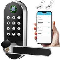 Fechadura Inteligente Biométrica Sifely - Sem Chave, com Impressão Digital e Senha - Para Portas Internas e Externas (Prata)