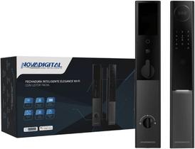 Fechadura Inteligente Elegance WI-FI Desbloqueio Facil Biometria Senha App Preto Novadigital SL-CE