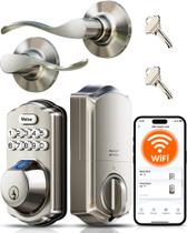 Fechadura Inteligente Veise VE012W-B Wi-Fi com Impressão Digital e Acabamento Níquel Satinado Fechadura Inteligente Veise VE012W-B Wi-Fi com Impressão Digital e Acabamento Níquel Satinado