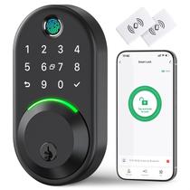 Fechadura Inteligente Yamiry YR02 com Deadbolt e Leitor de Impressão Digital, Sem Chave