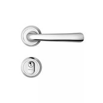 Fechadura Interna 4400 R64 MZ430 Design 40mm Roseta Cromo Acetinado Papaiz Fechadura Interna 4400 R64 MZ430 Design 40mm Roseta Cromo Acetinado Papaiz