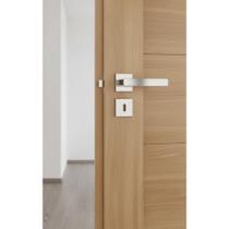 Fechadura Interna Inox Escovado Roseta Quadrada 40mm