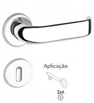 Fechadura interna inox ip roseta redonda brava haga 1694b