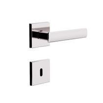 Fechadura interna maçaneta quadrada cromada 3f 740i117