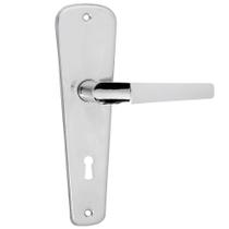 Fechadura Interna Popline Reta Cromada ESP11 (40x53) Soprano