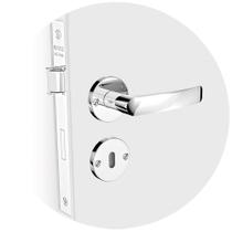 Fechadura Interna Soprano Pali com Roseta, Cromado - PALI-4053-PY-R23