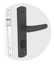 Fechadura Ipanema Reta Externa Metalix Preto Soprano