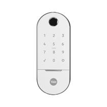 Fechadura Lia Digital Rolete Branca e Cromada - YALE