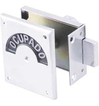 Fechadura Livre Ocupado Para Banheiro Cromado Soprano