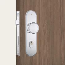 Fechadura Maçaneta Fixa 55mm Stam 1601/08 Esp Inox Externa